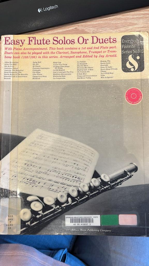 Lesboek dwarsfluit - Easy Flute Solos Or Duets, Muziek en Instrumenten, Ophalen of Verzenden, Gebruikt