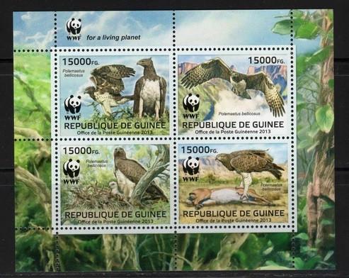 WWF postzegelblokje met postzegels v/d Vechtarend, Ophalen of Verzenden, Postfris, Dier of Natuur