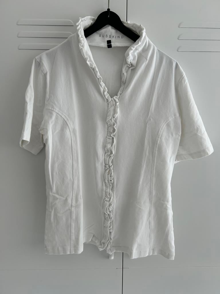 Susskind Top maat XL, Kleding | Dames, Verzenden, Wit, Maat 46/48 (XL) of groter, Korte mouw