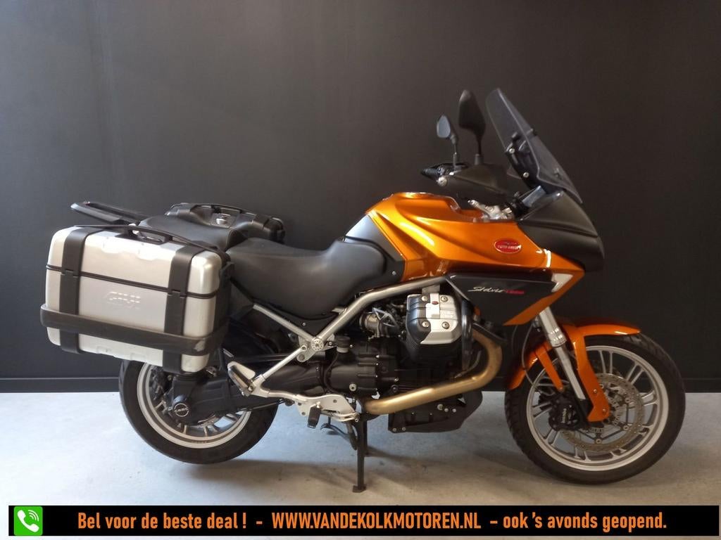 MOTO GUZZI STELVIO 1200 4V (bj 2012) Sienna Earth - GIVI ABS, Bedrijf, Meer dan 35 kW, Onbekend, Onbekend