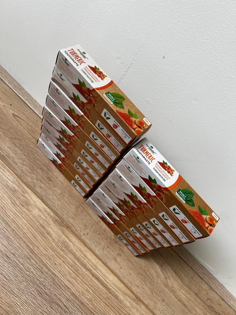 Turmeric Optismile tandpasta 17 stuks, Sieraden, Tassen en Uiterlijk, Uiterlijk | Mondverzorging, Nieuw, Tandpasta, Ophalen of Verzenden