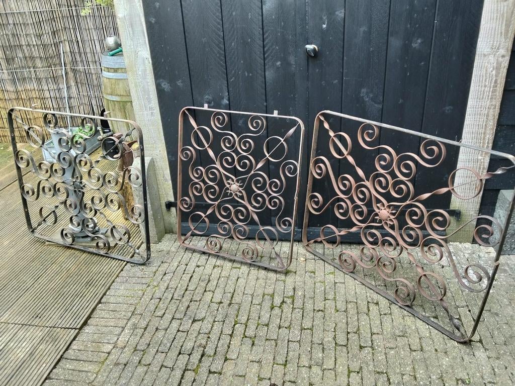 Ijzeren sier hekwerk te koop!, Tuin en Terras, Tuinhekken en Hekwerk, Ophalen, Gebruikt, IJzer, Sierhekwerk