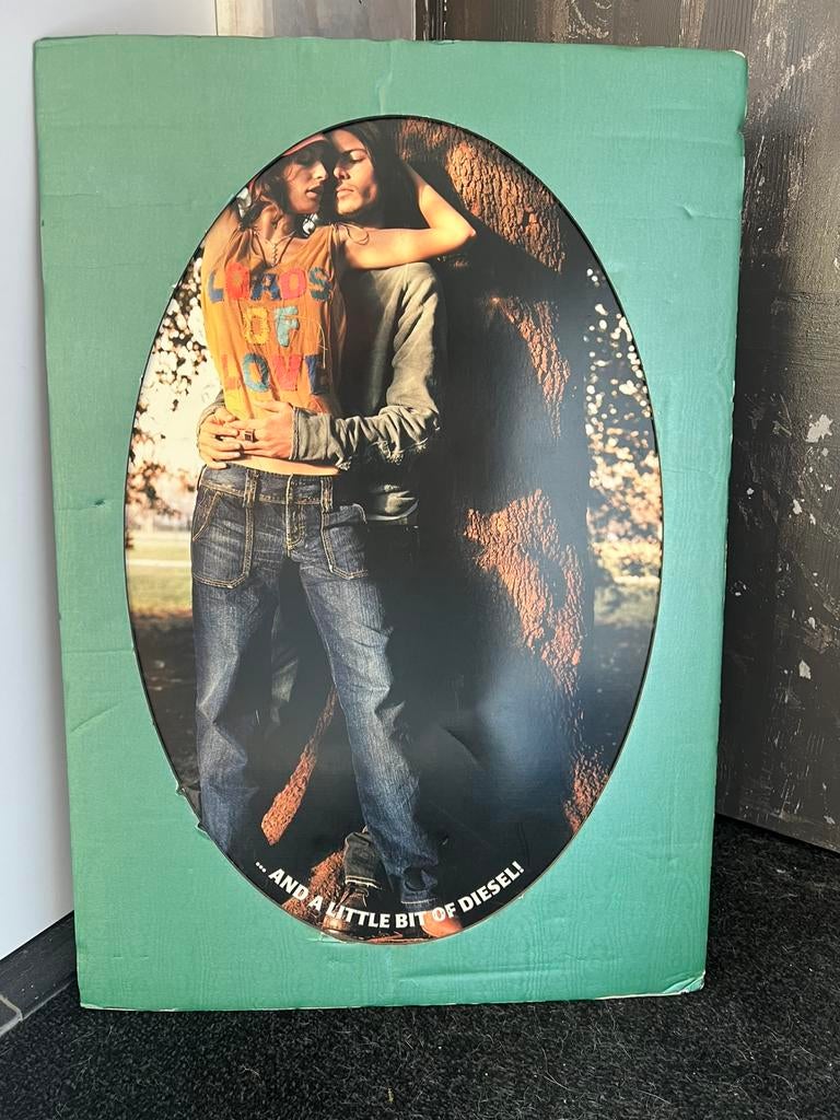 VINTAGE DIESEL RECLAME, Ophalen, Gebruikt, Reclamebord