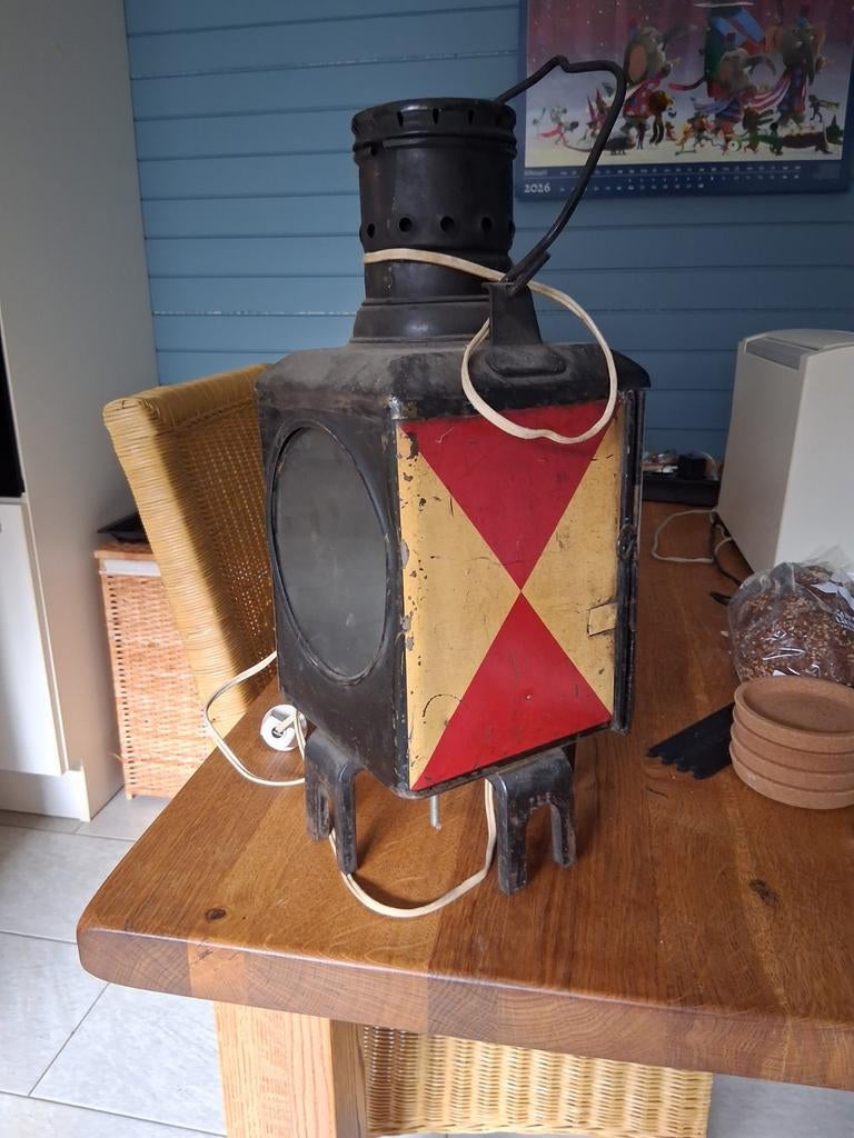 Oude treinlamp DB (Sluitlicht) Jaren 70, Ophalen of Verzenden