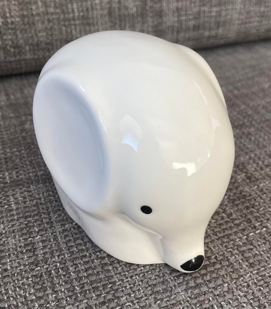 Olifanten beeldje wit van steen, Verzamelen, Beelden en Beeldjes, Ophalen of Verzenden, Zo goed als nieuw, Dier