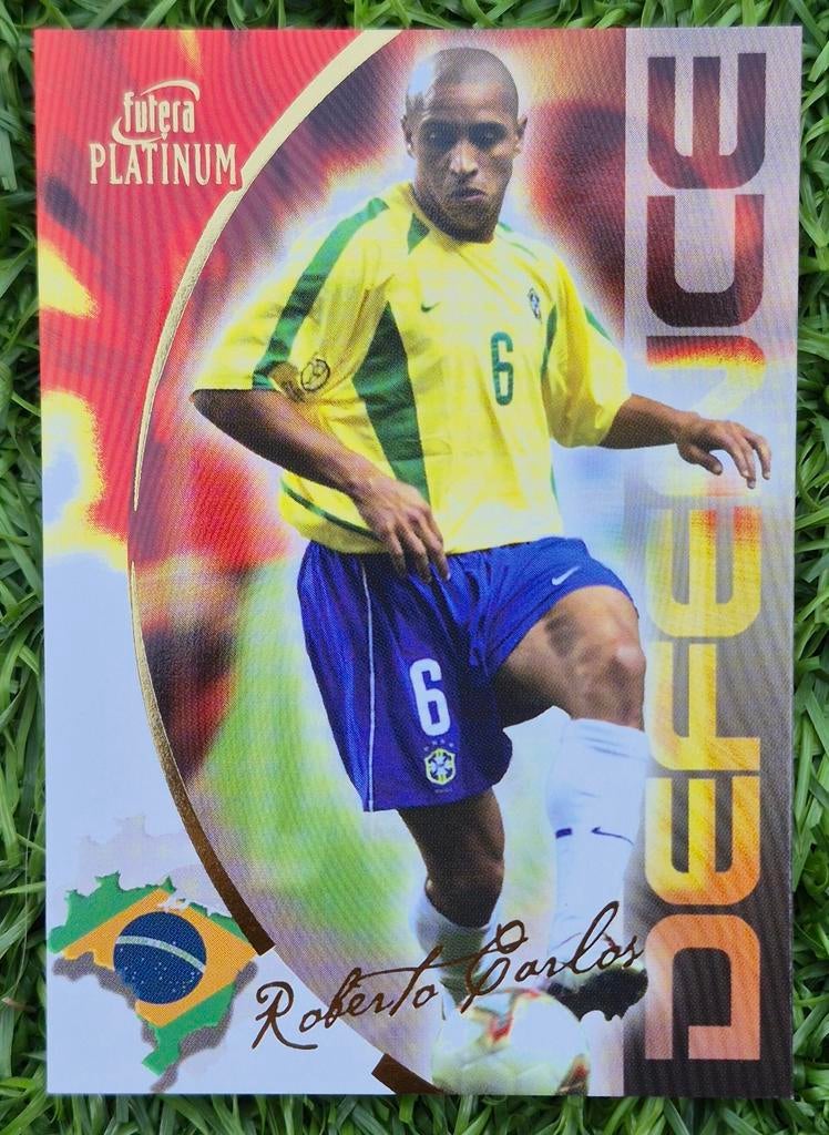 Futera Platinum, Roberto Carlos - Brazilië, 2004, Ophalen of Verzenden, Zo goed als nieuw, Buitenlandse clubs, Poster, Plaatje of Sticker