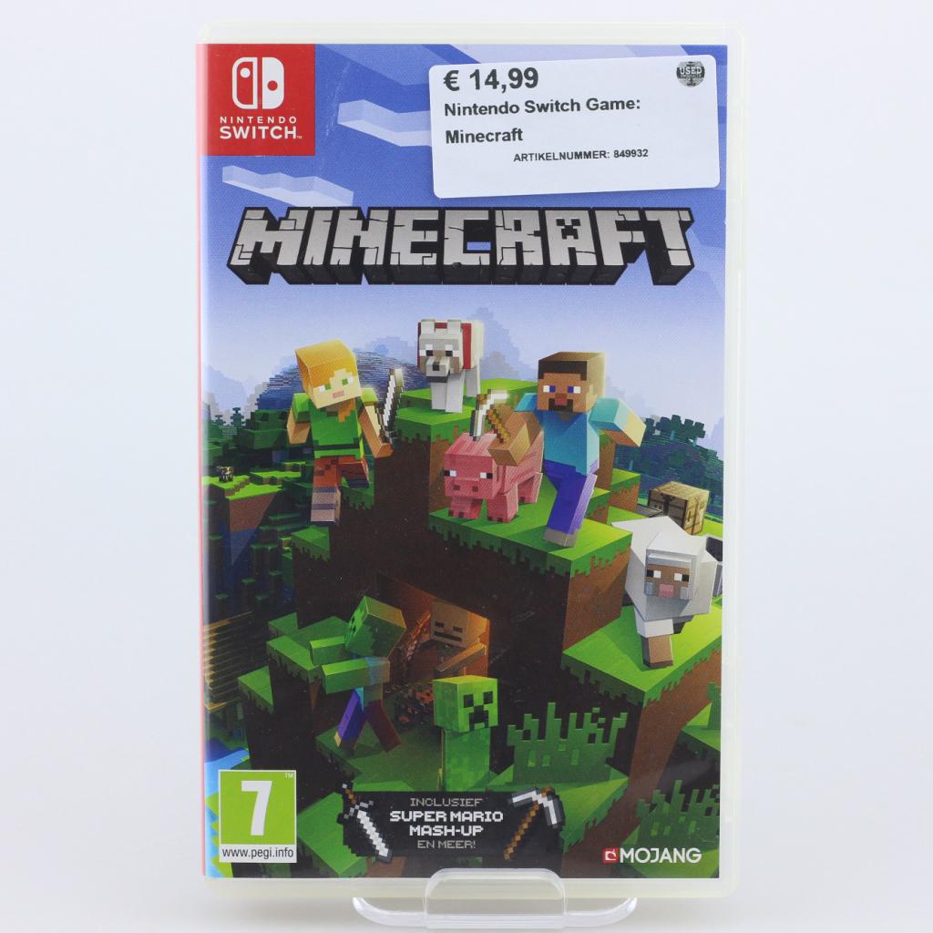 Nintendo Switch Game: Minecraft, Nintendo, Zo goed als nieuw, Support@nintendo.com, 11-1 Hokotate-cho, Kamitoba, Minami-ku
Kyoto 601-8501
Japan