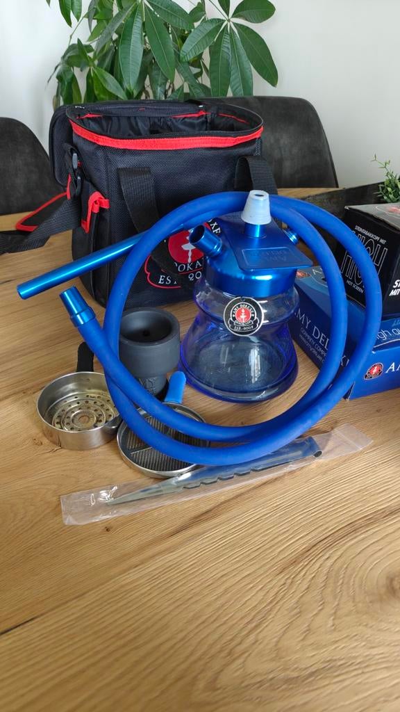 Amy Deluxe waterpijp blauw, Ophalen of Verzenden, Zo goed als nieuw, Amy Deluxe