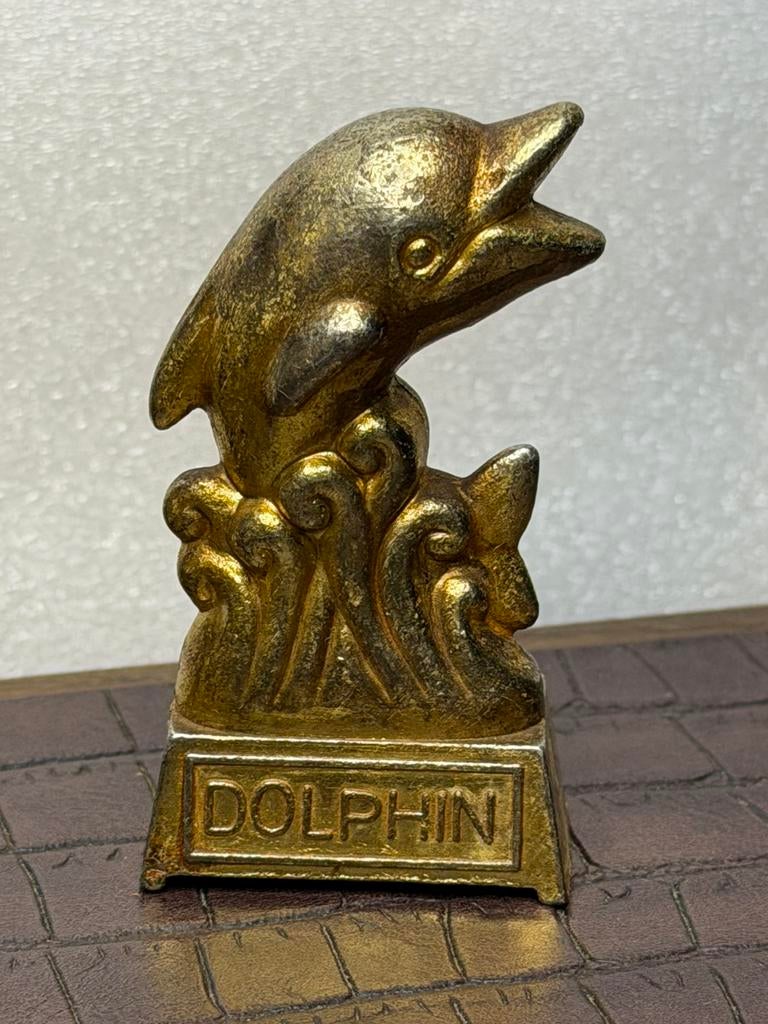 Vintage puntenslijper in de vorm van een dolfijn Hong Kong, Antiek en Kunst, Antiek | Koper en Brons, Ophalen of Verzenden