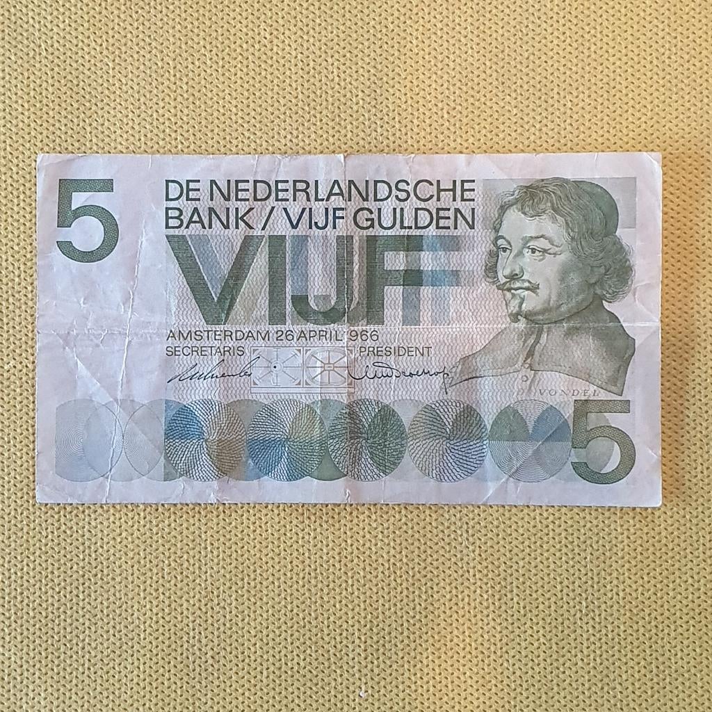 5 Gulden biljet uit 1966, Postzegels en Munten, Ophalen of Verzenden