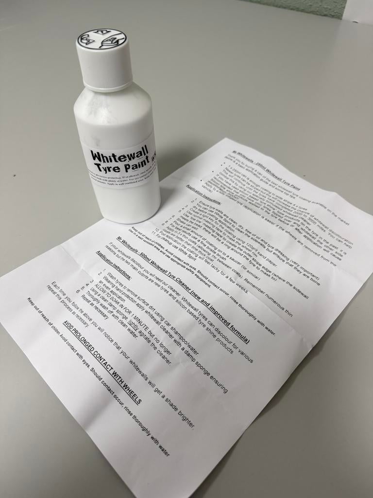 Whitewall Bandenverf 250ml Witte Banden Rand Tekst lak Verf, Ophalen of Verzenden, H, H, H