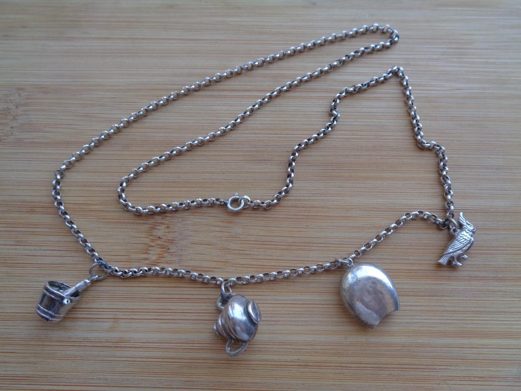 zilveren bedel ketting [1120], Verzenden, Zilver, Ketting