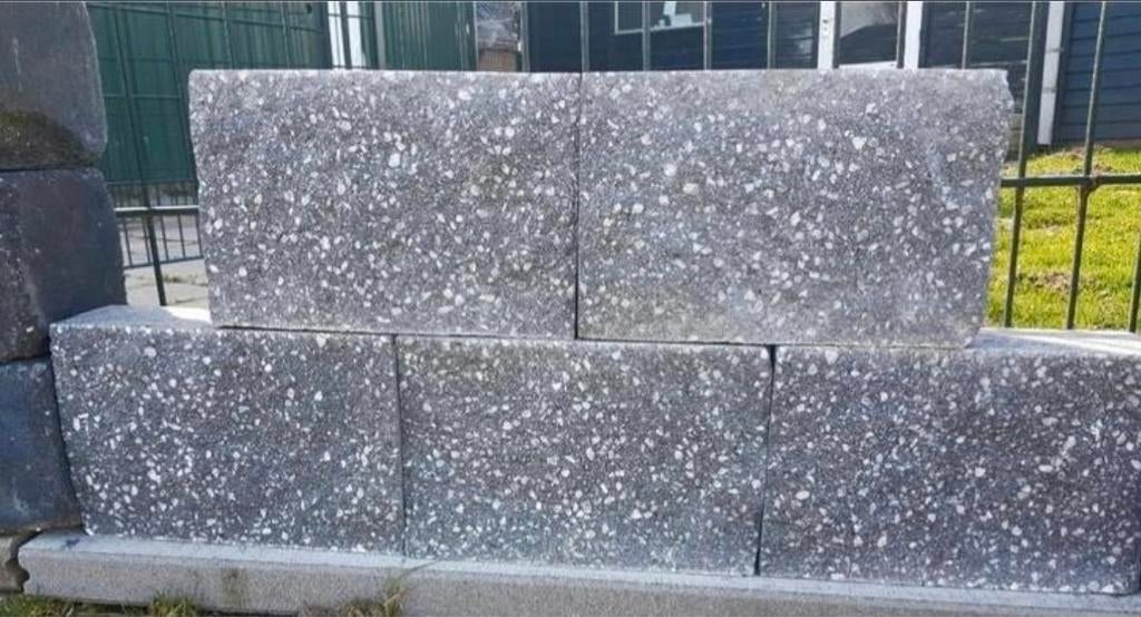 Stapelblokken Noors antraciet border bloembak blok s-partij, Tuin en Terras, Blok, Nieuw, Ophalen of Verzenden, Minder dan 25 cm