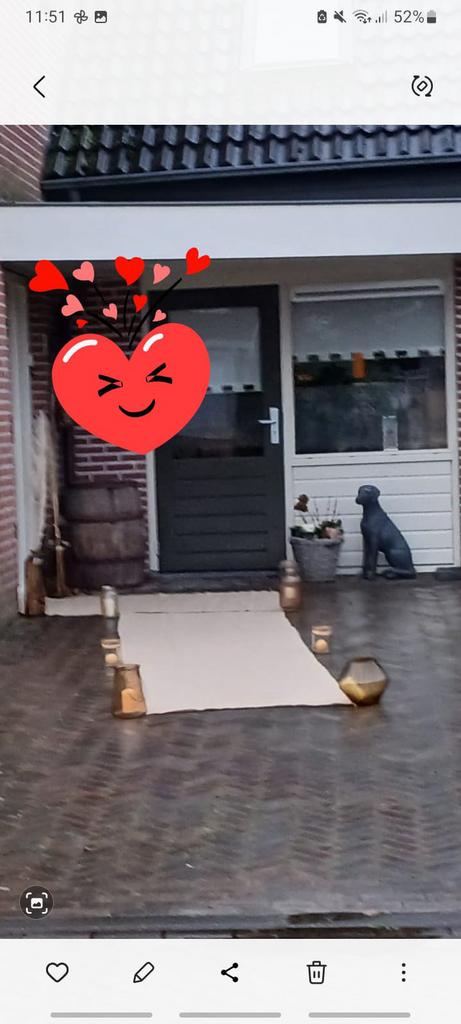 Mooie juten loper voor bv bruiloft!, Ophalen of Verzenden, Zo goed als nieuw, Versiering, Geboorte of Huwelijk