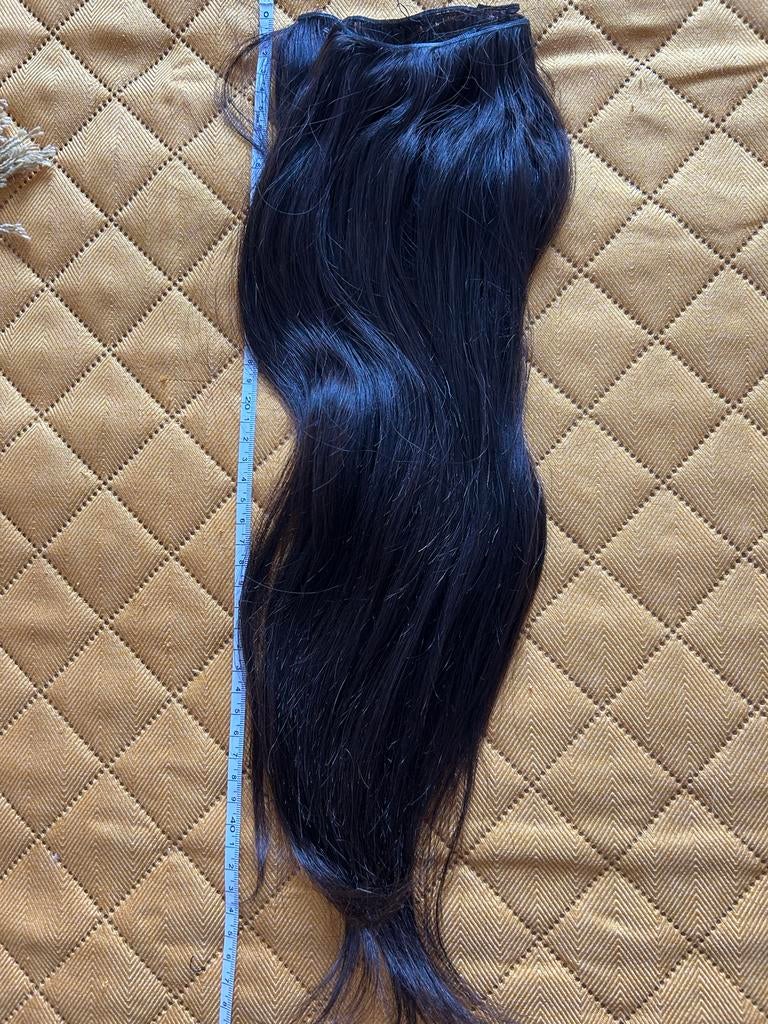 100% human hair - wave - dark brown - 127 gram, Ophalen of Verzenden, Nieuw, Pruik of Haarverlenging