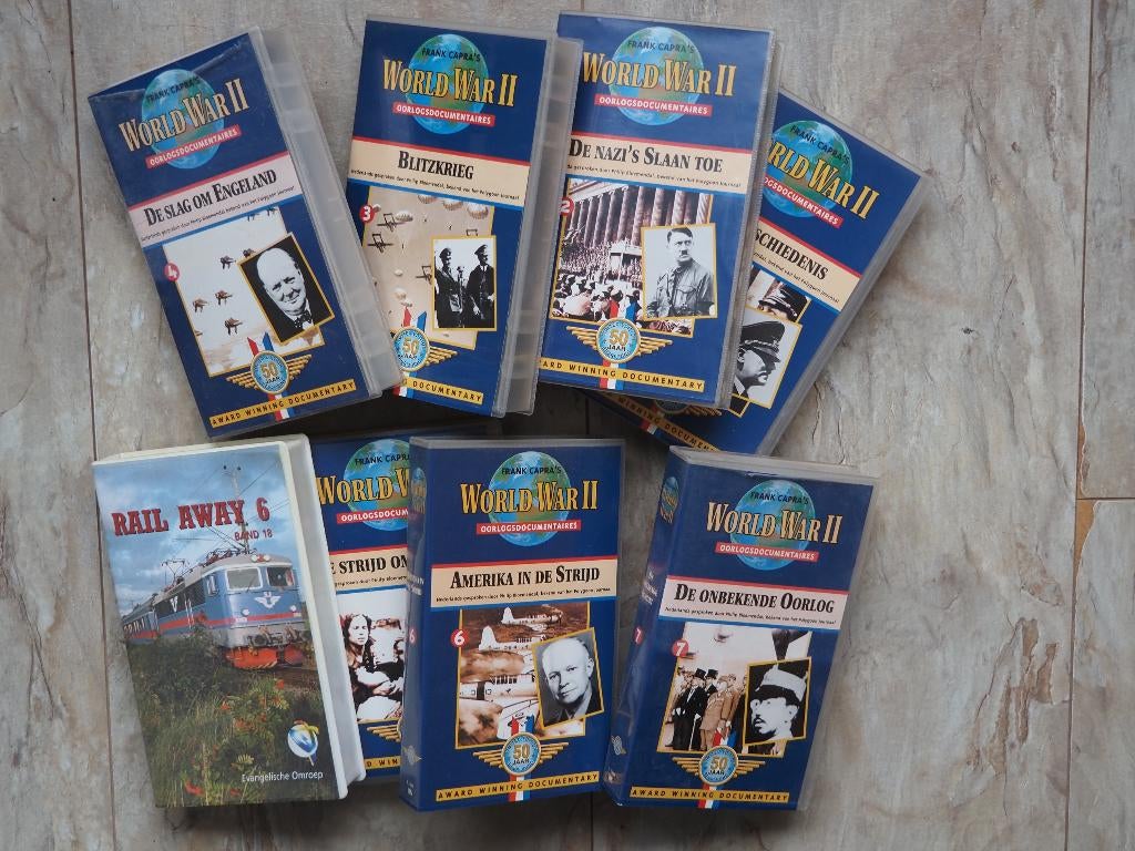 videobanden over de 2e w.o. oorlog en treinen, Ophalen of Verzenden, Overige soorten, Overige gebieden, Overige typen