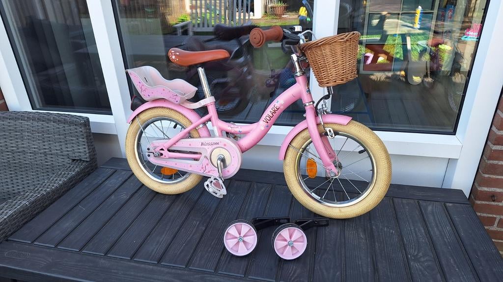Volare Blossom kinderfiets 12 inch, Fietsen en Brommers, Ophalen, Zijwieltjes, Gebruikt, Volare
