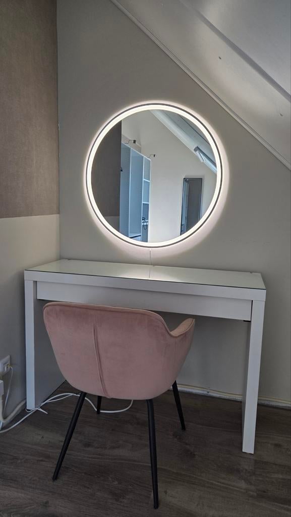 Kaptafel met spiegel, Huis en Inrichting, Tafels | Kaptafels, Ophalen, Zo goed als nieuw, 50 tot 100 cm, Minder dan 100 cm