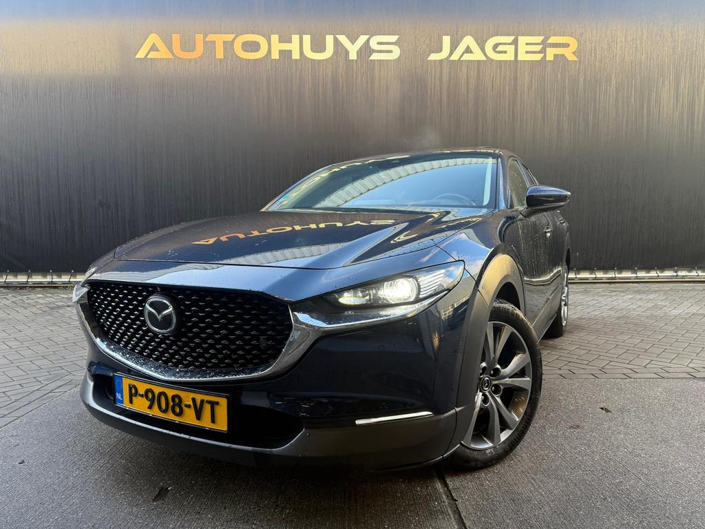 Mazda CX-30 2.0 e-SkyActiv-X M Hybrid Luxury H&U Leer Memory, 1998 cc, Gebruikt, Blauw, Leder