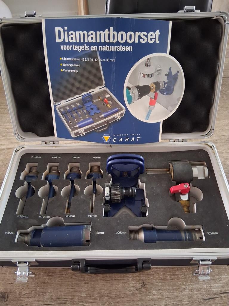 Carat diamantboorset voor tegels en natuursteen, Ophalen of Verzenden, Zo goed als nieuw, Boor- en/of Breekhamer