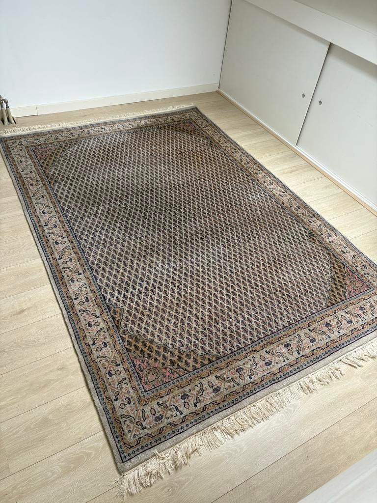 Handgeknoopt Perzisch tapijt (240x170cm) met anti-slipmat, Ophalen, Gebruikt, Bruin, 150 tot 200 cm