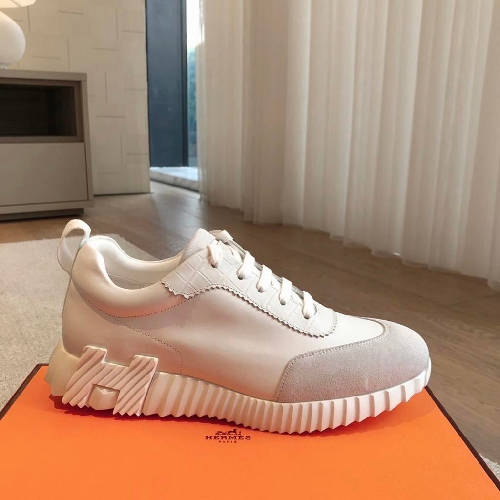 Hermès Bouncing Sneakers - Wit, Kleding | Heren, Schoenen, Ophalen of Verzenden, Zo goed als nieuw, Wit, Sneakers of Gympen