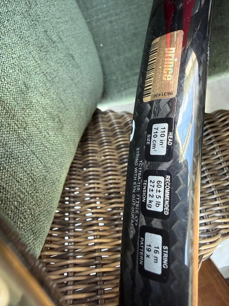 Prince Hybrid Hornet 110 Oversized Tennisracket, L2, Gebruikt, Prince, Ophalen of Verzenden
