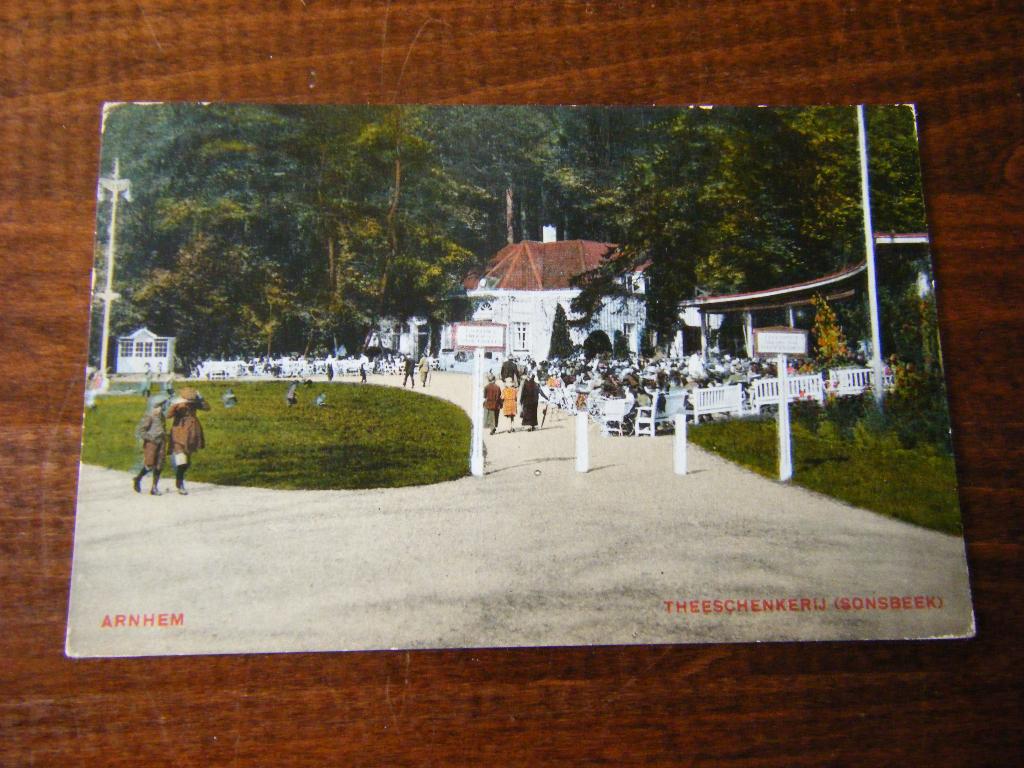 T37 - Arnhem - Sonsbeek - Theeschenkerij - 1936 - Mooi/Oud, Ophalen of Verzenden, 1920 tot 1940, Gelderland