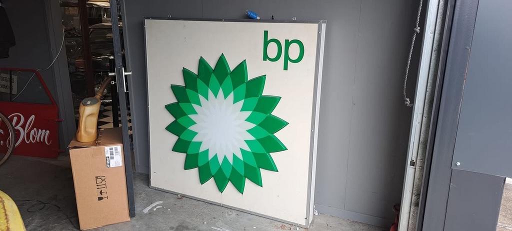 Uniek BP licht reclame bord, Ophalen, Gebruikt, Bp, Lichtbak of (neon) lamp