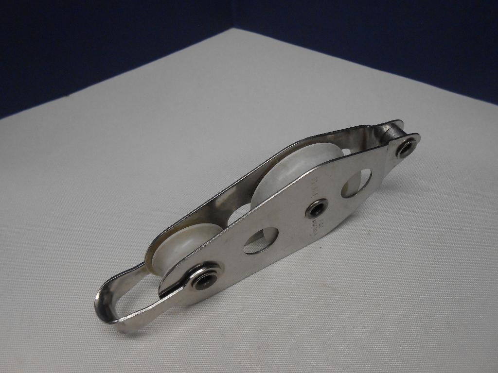 RVS Vioolblok / Katrol + hondsvot voor 6 - 8 mm, Watersport en Boten, Accessoires en Onderhoud, Ophalen of Verzenden, Nieuw, Lijn of Blok