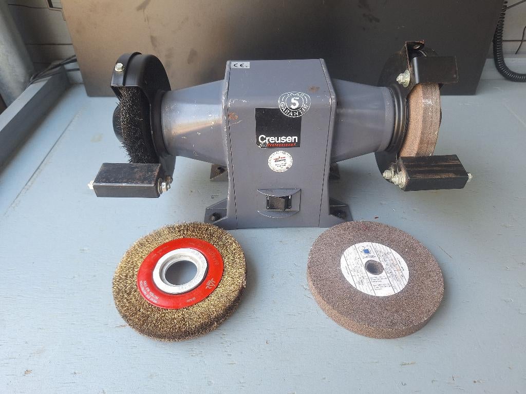 Creusen DS8150T werkbankslijper, Ophalen of Verzenden, Gebruikt, Minder dan 700 watt, Werkbankslijpmachine