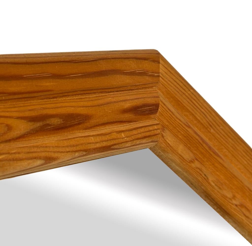 Vintage Jaren 70 Grenen Spiegel Zweeds Design, Ophalen, Minder dan 50 cm, Gebruikt, Vintage Spiegel