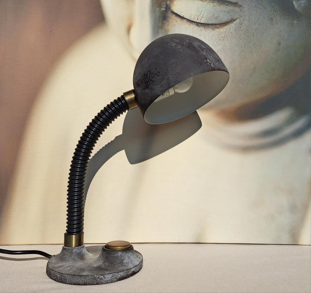 Vintage retro Design industrial Bureaulamp Duitsland 70 jare, Ophalen of Verzenden, Minder dan 50 cm