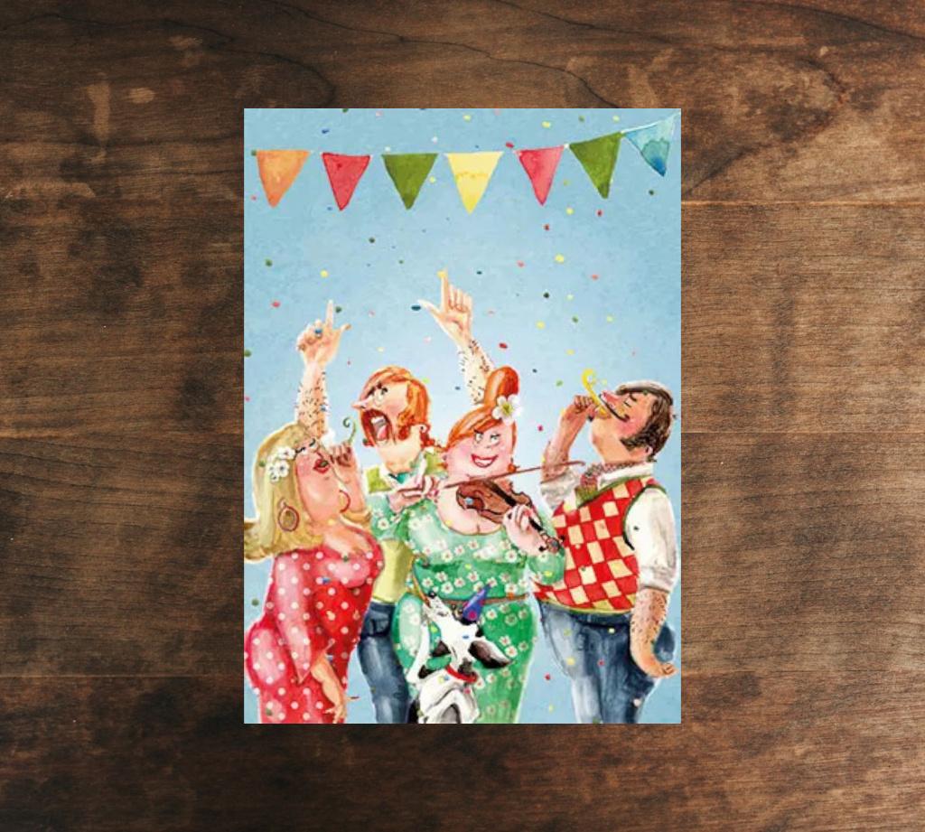 Ingrid Berendsen A6 ansichtkaart, Ophalen of Verzenden, 1980 tot heden, Ongelopen, Feest(dag)