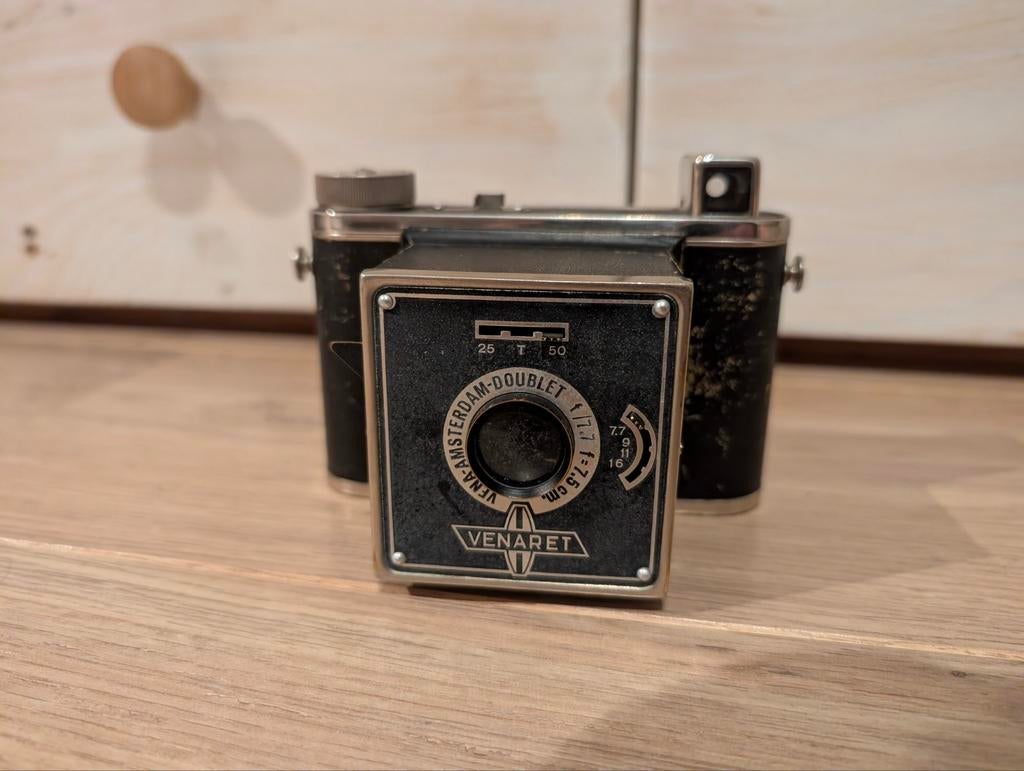 Vintage Venaret Amsterdam-Doublet camera, Audio, Tv en Foto, Fotocamera's Analoog, Ophalen of Verzenden, Gebruikt, Compact, Overige Merken