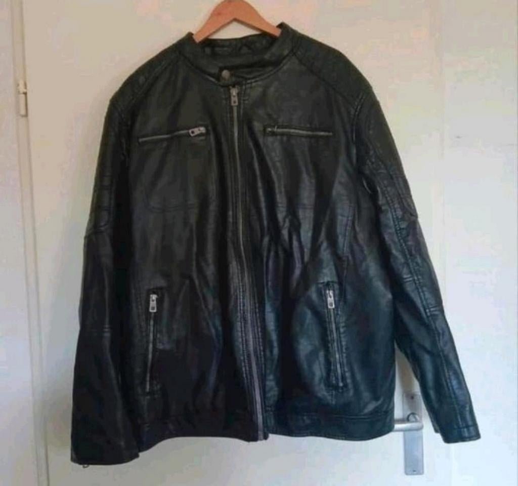 Als nieuw zwarte biker bikers jas jack mt 58 60 3xl 4xl, Ophalen of Verzenden, Zo goed als nieuw, Overige maten, Zwart