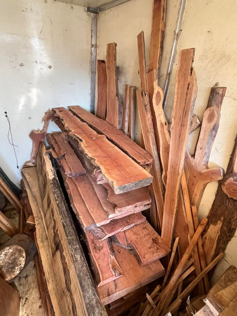 Eiken, Beuken & Taxus Schaaldelen Boomstamplanken Hout, Ophalen, 25 tot 50 mm, Eiken, Nieuw