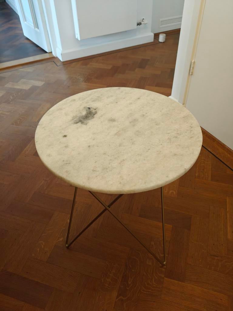Natuurstenen bijzettafel - 55cm hoog, 45cm diameter, Huis en Inrichting, Tafels | Bijzettafels, 45 tot 60 cm, Overige materialen