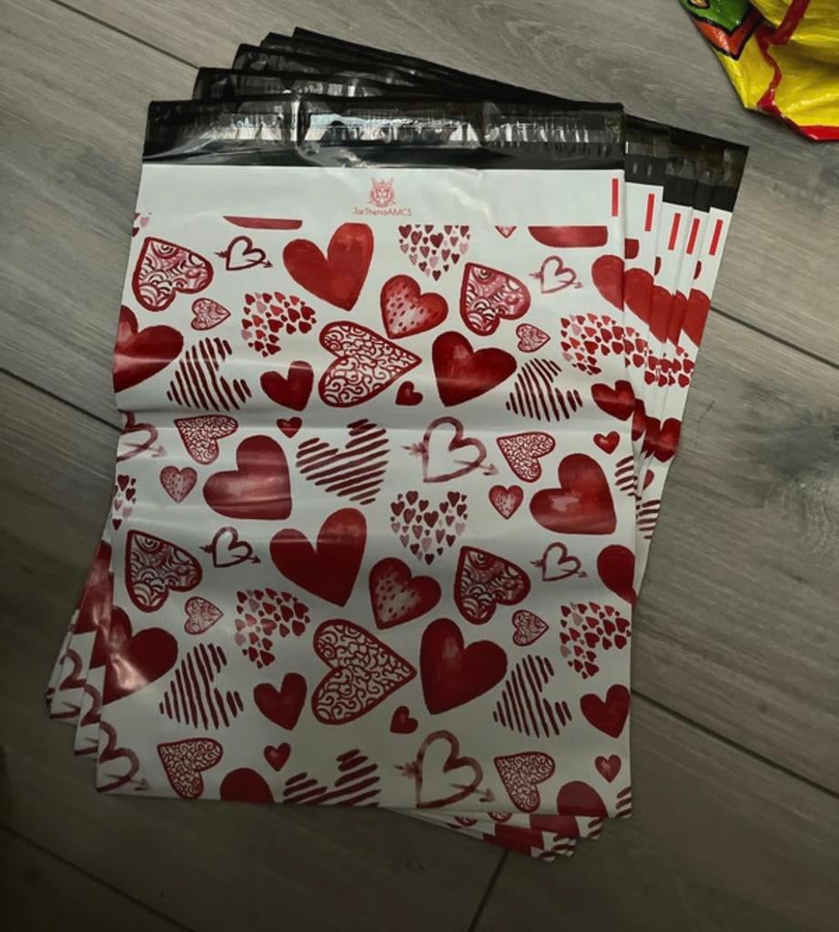 Verzendzakken hartjes.  10 stuks, Ophalen of Verzenden, Nieuw