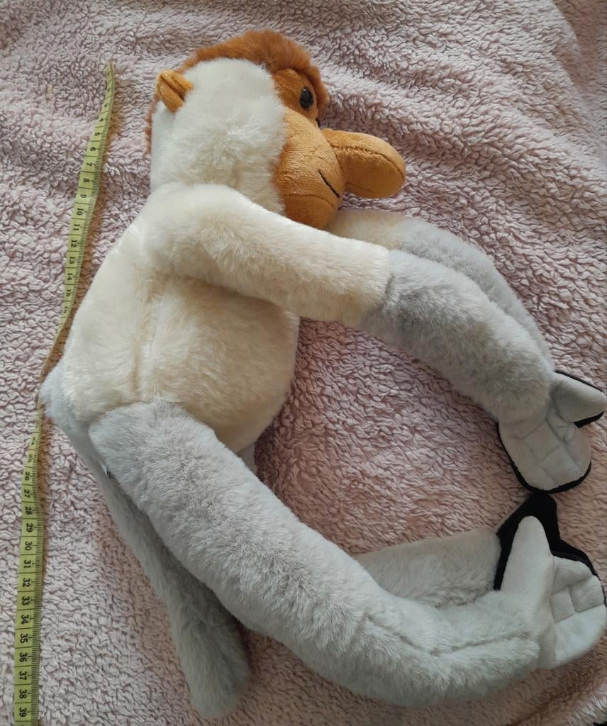 Neusaap knuffel - zo goed als nieuw, Overige merken, Overige karakters, Ophalen of Verzenden, Zo goed als nieuw