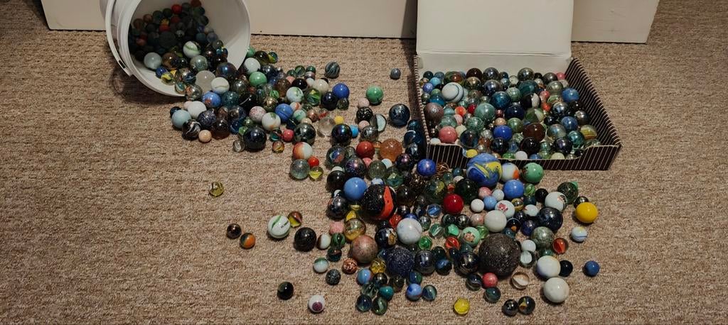 Flinke verzameling knikkers, Ophalen, Staal