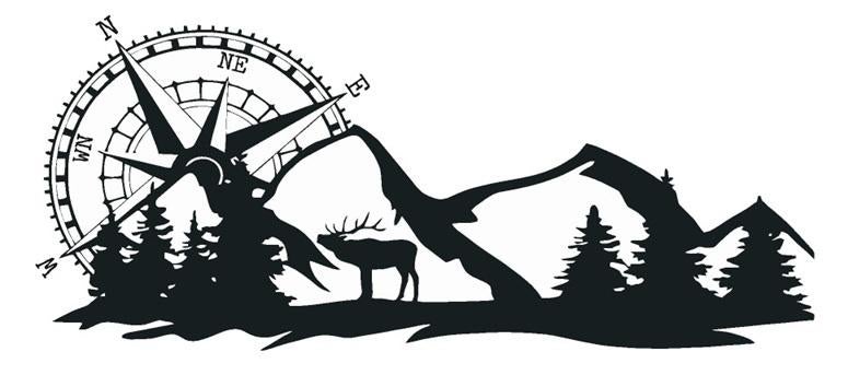 camper caravan bus sticker eland met kompas