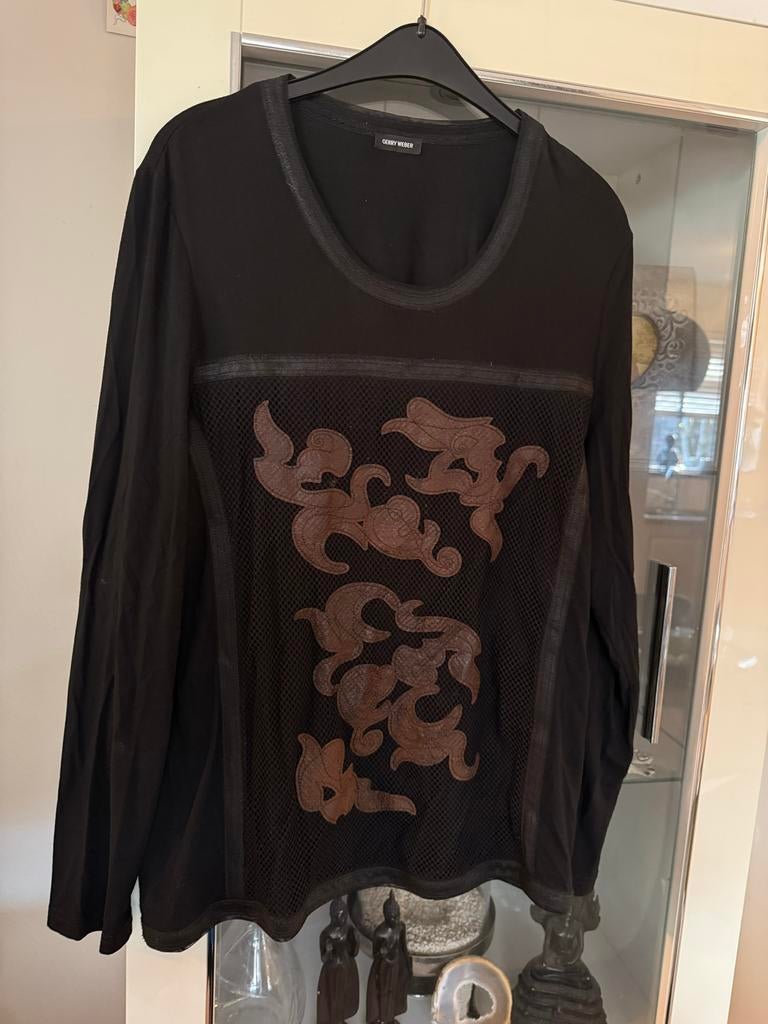 Zwart Gerry Weber shirt met lange mouwen maat 44, Kleding | Dames, Zwart, Maat 42/44 (L), Ophalen of Verzenden, Zo goed als nieuw