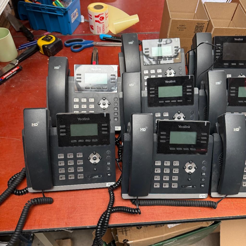 PARTIJ 14x Yealink VoiP Telefoons T41S, T46S Set Handset, 1 handset, Yealink, Yealink, Ophalen of Verzenden