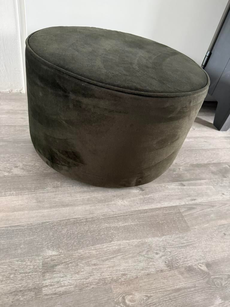 By woood poef groen, Ophalen of Verzenden, Zo goed als nieuw, Rond, Minder dan 50 cm