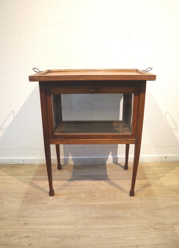 Antiek theekastje, theetafeltje met dienblad, Ophalen