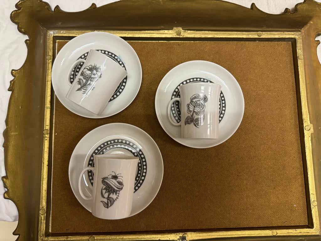 Mosa Maastricht kop en schotels met aparte bloemen, Ophalen of Verzenden