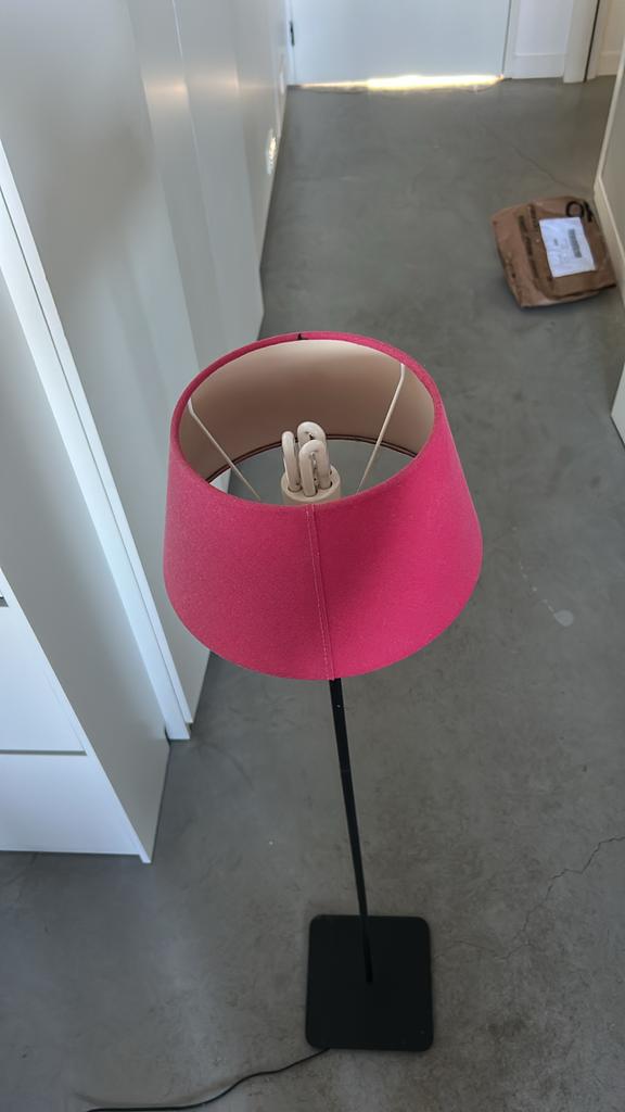 Roze vloerlamp 150 cm, Ophalen, Gebruikt, Stof, 150 tot 200 cm