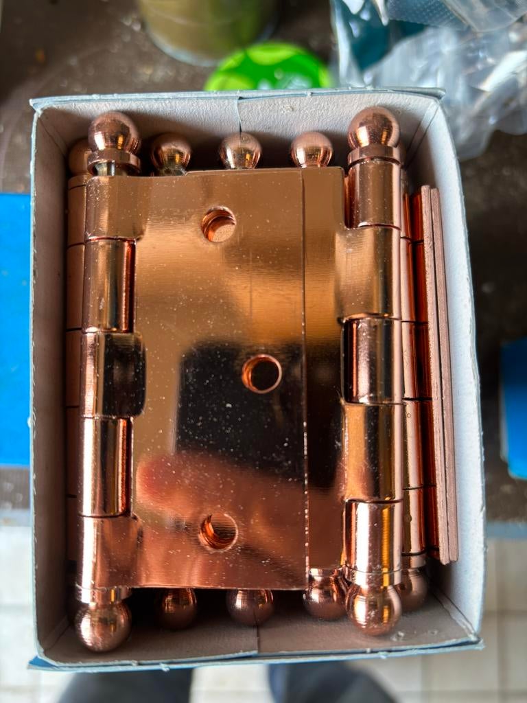 Scharnier deurscharnier beslag koperkleurig, Ophalen of Verzenden, Nieuw