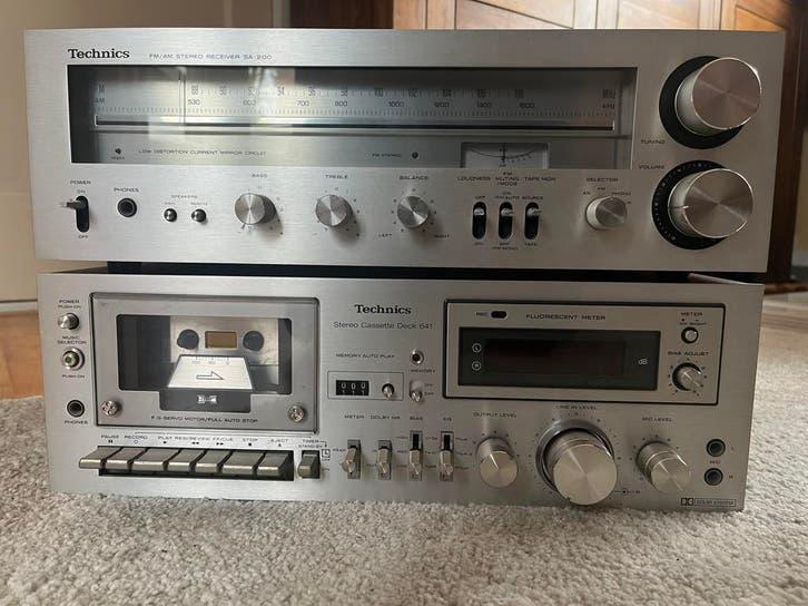 Technics SA-200 FM/AM Receiver & Stereo Cassette Deck 641, Gebruikt, Ophalen, Overige merken, Minder dan 60 watt
